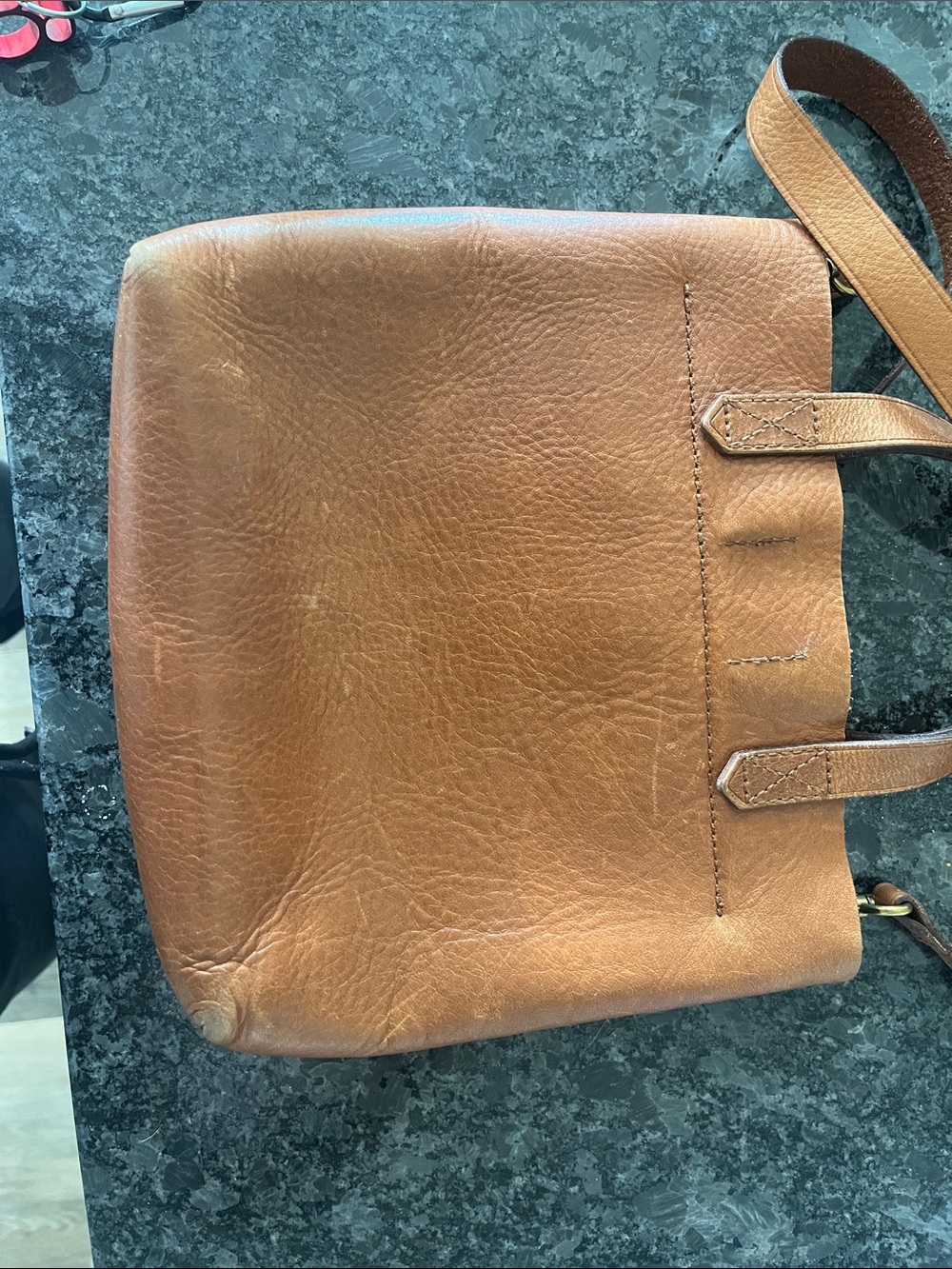 Madewell Small Transport Crossbody Bag Brown Leather Boho Chic Adjustable Strap - Picture 8 of 10